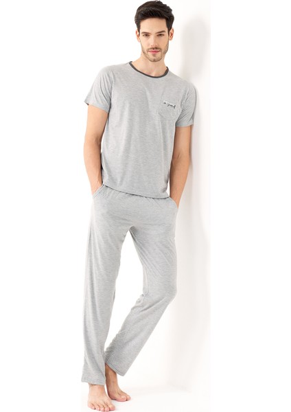 Viskon 3'Lü Erkek Pijama Takımı