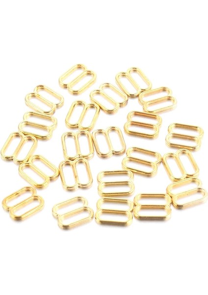 Stil2-1cm Stili Ack Altın Alaşım Kaplamalı Sütyen Halkaları ve Sürgüler Askı Ayarlayıcılar Tokalar Çantalar Dekorasyon Iç Çamaşırı Ayar Dikiş Araçları (Yurt Dışından)