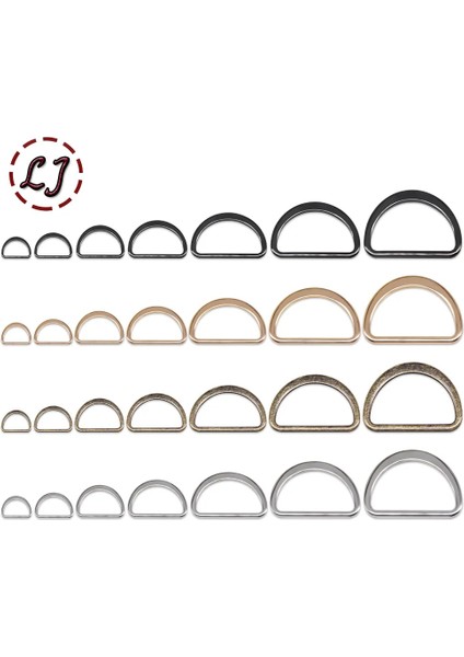 Altın 704 Tarzı 25 mm Lot Gümüş Siyah Bronz Altın D Tipi Halka Bağlantı Alaşımlı Metal Ayakkabı Çantaları Tokalar Dıy Aksesuar (Yurt Dışından) fiyatları