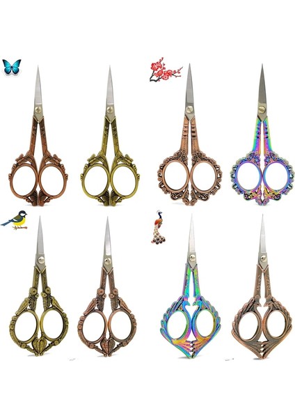 Pembe Tarzı Avrupa Retro Oyma Terzilik Veya Dikiş Makası Antika Eski Paslanmaz Çelik Veya Terzi Iğne Oyaları (Yurt Dışından) fiyatları