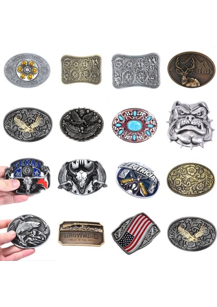 Çok Renkli Stil Kartal Metal Serin Kemer Tokaları Adam Unisex Batı Moda Toka Cowboys Cowgirls Paracord Toka 1pc (Yurt Dışından)