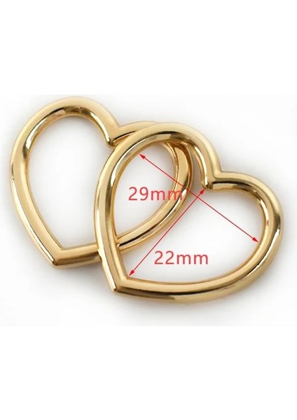 LIGHTGOLD-29X22MM Stili 10 Parça Adet Meetee mm Alaşım Şeftali Kalp Toka Aşk Yüzük Metal Tokalar Kalın Yuvarlak Tel Dıy Donanım Bagaj Aksesuarları (Yurt Dışından)