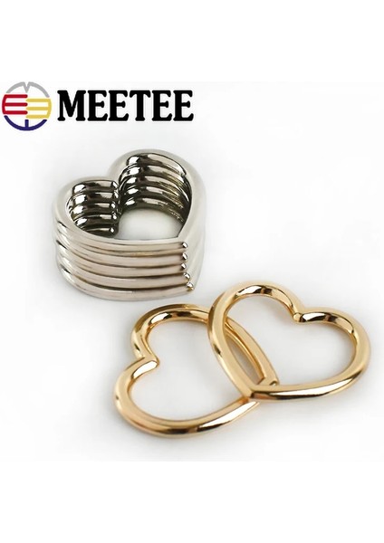 LIGHTGOLD-29X22MM Stili 10 Parça Adet Meetee mm Alaşım Şeftali Kalp Toka Aşk Yüzük Metal Tokalar Kalın Yuvarlak Tel Dıy Donanım Bagaj Aksesuarları (Yurt Dışından) indirimleri