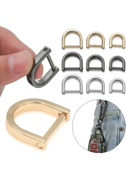 Gümüş Tarzı 16MM 1 Adet Metal Ayrılabilir Açık Vida D Halka Toka Köstek Toka Dıy Deri Zanaat Çanta Askısı Kemer Kolu Omuz Dokuma (Yurt Dışından) fiyatları