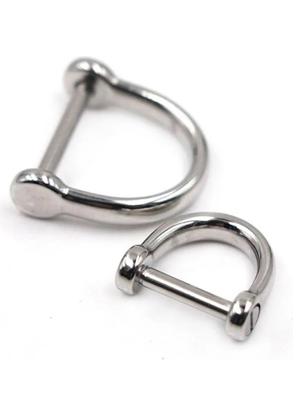 Küçük Stil 1 x Paslanmaz Çelik D-Halkalı Toka Anahtarlık Halka Kanca Vidalı Pim Eklemi Bağlayıcı Çanta Askısı Toka Leathercraft Parçaları (Yurt Dışından) fırsatları