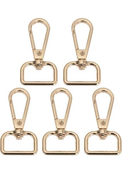 Type2 Altın Stili 25 mm 5 Adet mm Metal Çanta Askı Toka Istakoz Toka Yaka Karabina Yaylı Kanca Bölünmüş Yüzük Anahtarlık Çanta Dıy Dikiş Aksesuarı (Yurt Dışından)