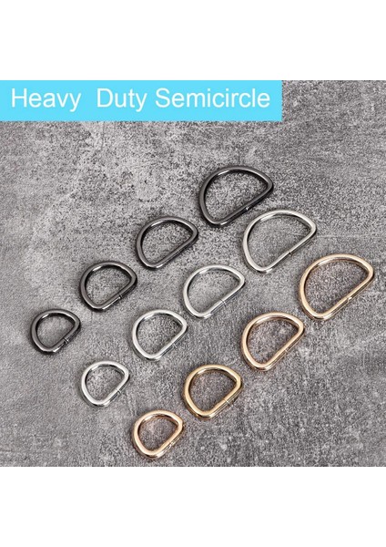 Gümüş Tarzı 16MM Et Çok Amaçlı Yarım Daire Çinko Alaşımlı D-Şekilli Yüzükler Metal Toka Klipsleri Köpek Tasmaları Bagaj Bağlama Tokası Dıy Aksesuar (Yurt Dışından) fiyatları