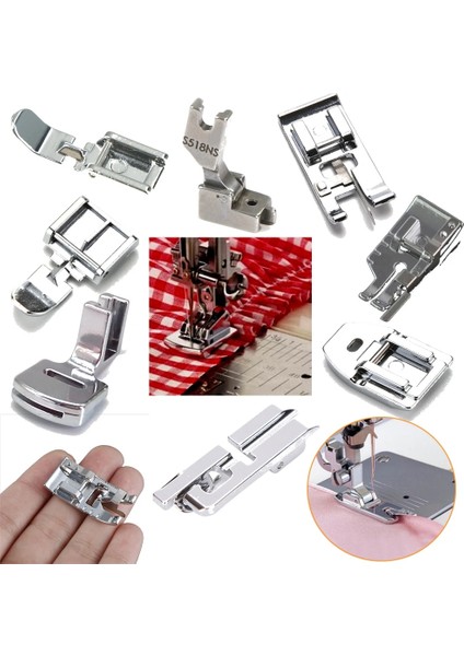 Haki Stili 20 Stilleri Yerli Dikiş Makinesi Aksesuarları Baskı Ayağı Ayak Kiti Set Hem Ayak Kardeş Şarkıcı Janome Için Yedek Parça (Yurt Dışından)
