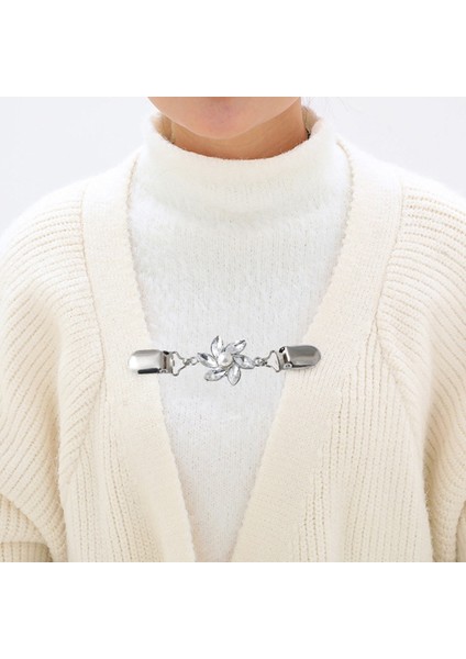 No.12 Tarzı Çiçek Gömlek Yaka Klipsi Hırka Tutucu Kazak Şal Klipsi Ördek Ağızlı Giyim Ewing Jartiyer Klipleri (Yurt Dışından) fırsatları