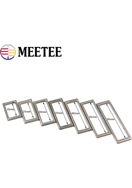 Gümüş-Kare Stili 35 mm Meetee mm Metal Bagaj Aksesuarları O D Halka Çanta Bağlamak Toka Dıy Sırt Çantası Deri El Sanatları Kayış Dekor Malzeme Asmak (Yurt Dışından) fırsatları