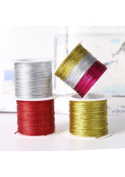 GULES20M Tarzı Dıy Altın Gümüş Kırmızı Halat Kurdele ile Halat Etiketi Hat Bilezik Giyim Hediyeler Yapmak Için Etiket Halat (Yurt Dışından) indirimleri