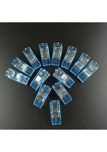 Mavi Stil Çanta Klipleri Dıy Plastik Dikiş Sabit Klipler Patchwork El Sanatları Şeffaf Yorgan Kapitone Patchwork Klip Metal Konfeksiyon Klipleri (Yurt Dışından)