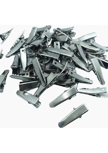 Alışveriş Merkezi Gümüş Metal Timsah Prong Saç Tokası El Sanatları Düğün Partisi (Yurt Dışından)