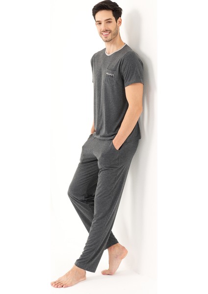 Viskon 3'Lü Erkek Pijama Takımı