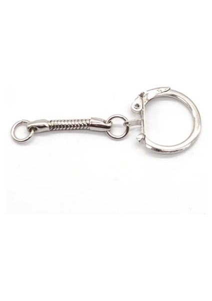 No 011 Stili Yeni Geldi Çok Gümüş Renk Metal Anahtar Yüzükler Toka Anahtarlıklar Aksesuarları Için Uzun Bölünmüş Yüzükler (Yurt Dışından)