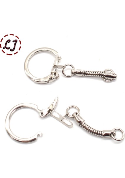 No 011 Stili Yeni Geldi Çok Gümüş Renk Metal Anahtar Yüzükler Toka Anahtarlıklar Aksesuarları Için Uzun Bölünmüş Yüzükler (Yurt Dışından) fırsatları