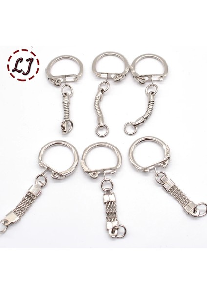 No 011 Stili Yeni Geldi Çok Gümüş Renk Metal Anahtar Yüzükler Toka Anahtarlıklar Aksesuarları Için Uzun Bölünmüş Yüzükler (Yurt Dışından) indirimleri