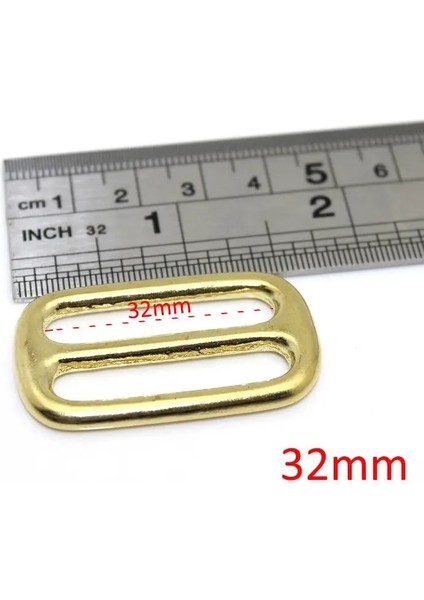 32 mm Tarzı Katı Pirinç Tri Glides Slayt 3 Bar Dikdörtgenkare Ayarlayıcı Toka Deri Zanaat Çanta Omuz Askısı Kemer Dokuma Için (Yurt Dışından)