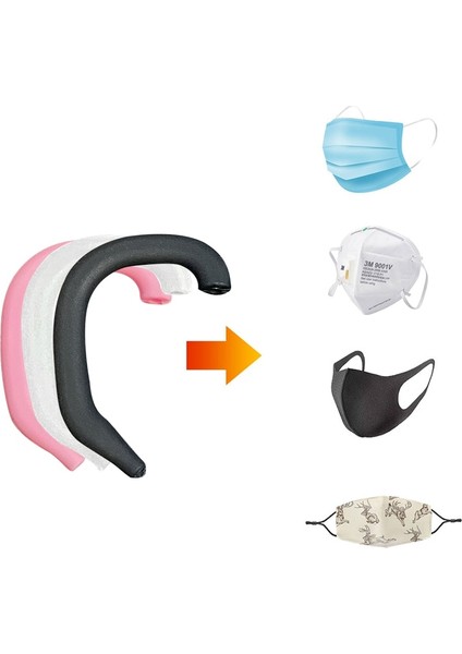 Beyaz Stil Taşınabilir Silikon Anti Ağrı Earmuffs Koruyucu Yumuşak Koruyucu Kulaklar Maskesi Halat Kapak Bandı Kapak Maskesi Açık Aksesuarlar (Yurt Dışından) fırsatları