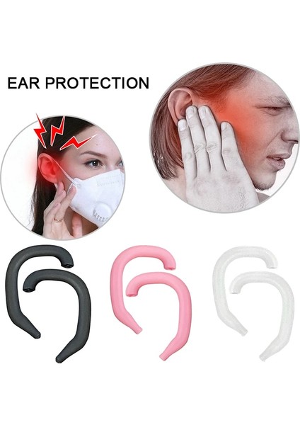 Beyaz Stil Taşınabilir Silikon Anti Ağrı Earmuffs Koruyucu Yumuşak Koruyucu Kulaklar Maskesi Halat Kapak Bandı Kapak Maskesi Açık Aksesuarlar (Yurt Dışından) indirimleri