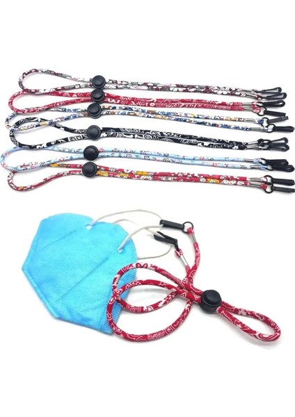 No.4 Tarzı Kore Tarzı Ayarlanabilir Maske Ipi Çocuklar Yetişkinler Için Kullanışlı Zincir Tutucu Askı Klipler ile Açık Maske Asılı Boyun Askısı Halat (Yurt Dışından)