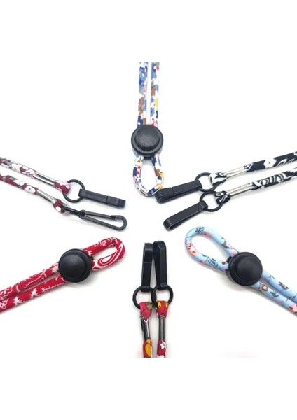 No.4 Tarzı Kore Tarzı Ayarlanabilir Maske Ipi Çocuklar Yetişkinler Için Kullanışlı Zincir Tutucu Askı Klipler ile Açık Maske Asılı Boyun Askısı Halat (Yurt Dışından)