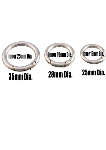 Tunç Tarzı 35 mm 2 Adet mm Kaynaksız Deri Çanta Metal El Sanatları Dıy Bahar Açılış Halkaları Yuvarlak Kanca Halka Toka Bağlamak Toka (Yurt Dışından)