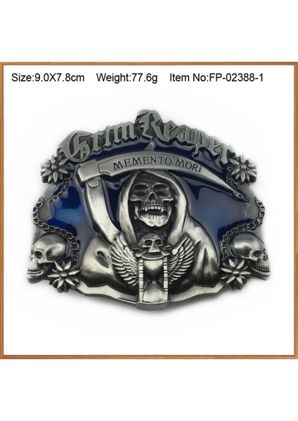 FP-02388-1 Stili Buckleclub Retro Çinko Alaşımı Koyun Kafası Kafatası Kovboy Kotu Hediye Kemer Tokası Fp Pewter Fınısh 4cm Genişlik Döngü (Yurt Dışından)