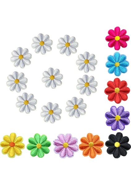 Kırmızı Stil Nakış Papatya Ayçiçeği Çiçekler Yama Rozetleri Üzerinde Demir Dikmek Papatya Çanta Şapka Kot Elbise Aplike Dıy El Sanatları (Yurt Dışından) fiyatları