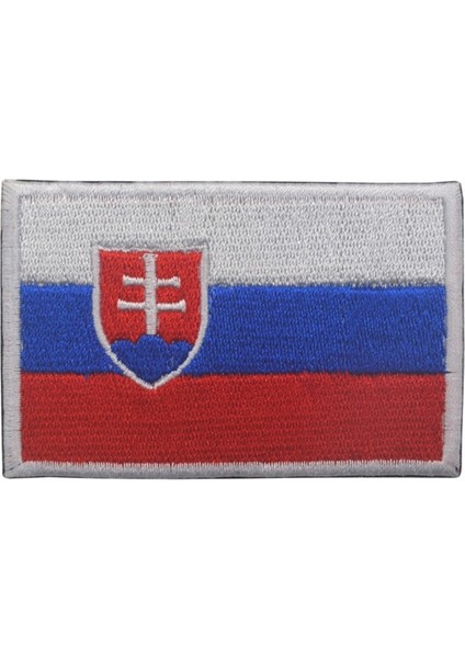 Slovakya Bayrağı Stili Nakış Yamaları Rozetleri Slovakya Romanya Isviçre Ispanya Fransa Belçika Yunanistan Hollanda Polonya Vatikan Macaristan Bayrağı Yama (Yurt Dışından)