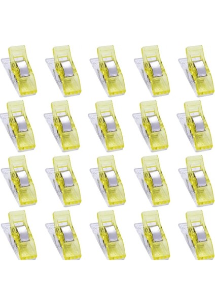 20PC Sarı Stil Çanta Konfeksiyon Hemming Dikiş Klipsi Güçlü Patchwork Düğme Konumlandırma Sabitleme Klipsi Dikiş Aksesuarları Aracı 2021 (Yurt Dışından)