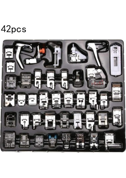 42 Adet Tarzı Adet Dikiş Makinesi Baskı Ayağı Kiti Giyim Onarım Aracı Ayak Baskı Kiti Brother Singer Için Dikiş Aksesuarları (Yurt Dışından)