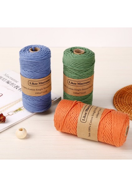 S3011 Stili % Pamuk Tek Telli Makrome Kordon Renkli Pamuk Makrome Halat Duvara Asılı Ev Dekorasyon Hediye Goblen Sanat (Yurt Dışından) fırsatları