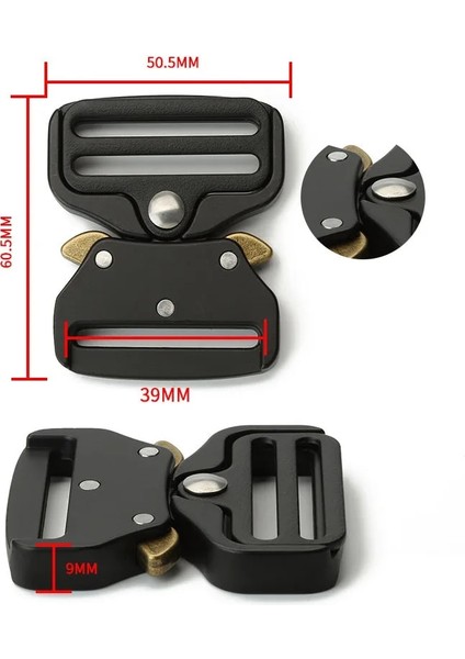 Siyah-E Stili 39MM-1 Adet mm Alaşım Hızlı Yan Serbest Bırakma Tokası Erkek Açık Taktik Kemer Tokaları Kafa Dıy Elbise Dokuma Kayış Açık Havada Aksesuar (Yurt Dışından)