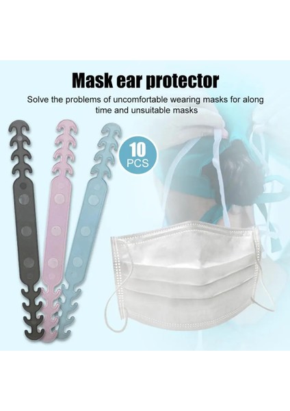 Mavi Stil 10 Adet Ayarlanabilir Kaymaz Silikon Maske Kulak Sapları Salvaorejas Mascarillas Uzatma Kancası Yüz Maskeleri Toka Ataşe Maske (Yurt Dışından) modelleri