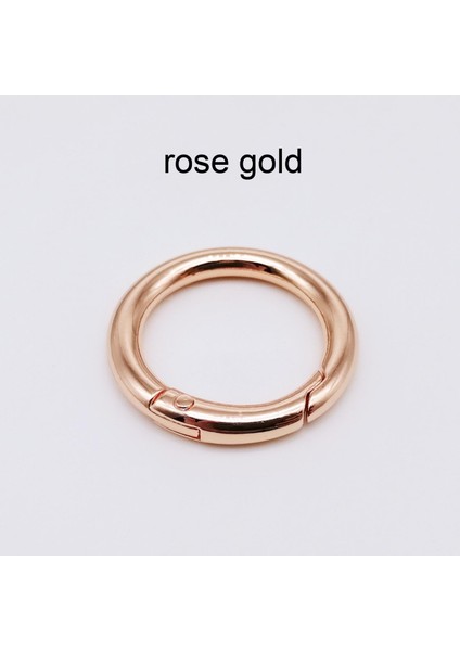 Gül Altın Tarzı Iç Çap Etal Bahar Kapısı O Ring Açılabilir Anahtarlık Deri Çanta Kemer Askısı Toka Köpek Zinciri Geçmeli Toka Kolye Klipsi (Yurt Dışından)