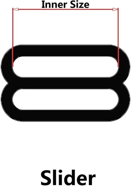 Kaydırıcı Stili 25 mm Lot Siyah Sütyen Ayarlayıcı Metal Kaydırıcı Kanca Halkası Bikini Iç Çamaşırı Için (Yurt Dışından)