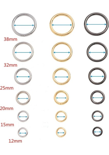 Pirinç Tarzı 20MM-20 Adet Meetee Metal O Şekli Halka Toka Daire Bağlantı Kancası Dıy Çanta Askı Kemer Köpek Yaka Parçaları Aksesuar (Yurt Dışından)