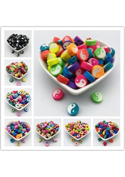 No.27 Tarzı Yeni Lot Ixed Renkler Aşk Şekli Kil Spacer Boncuk Takı Yapımı Için Polimer Kil Boncuk Dıy El Yapımı Aksesuarlar (Yurt Dışından) fiyatları