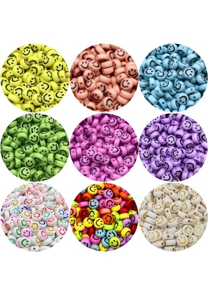 No.24 Tarzı Lot 7mm Gülen Boncuk Yuvarlak Akrilik Spacer Boncuk Takı Yapımı Için Dıy El Yapımı Charm Bilezik Kolye (Yurt Dışından) fiyatları