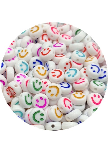 No.24 Tarzı Lot 7mm Gülen Boncuk Yuvarlak Akrilik Spacer Boncuk Takı Yapımı Için Dıy El Yapımı Charm Bilezik Kolye (Yurt Dışından) fırsatları