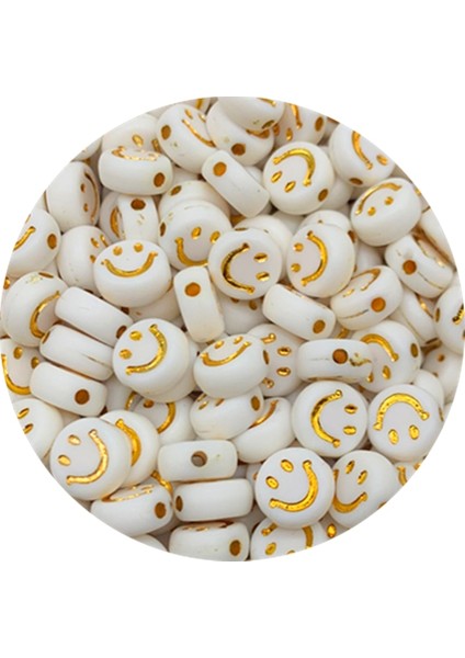 No.24 Tarzı Lot 7mm Gülen Boncuk Yuvarlak Akrilik Spacer Boncuk Takı Yapımı Için Dıy El Yapımı Charm Bilezik Kolye (Yurt Dışından) indirimleri