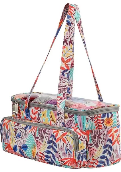 Turuncu Renk-A Stili Turuncu Renkli Örme Yün Yapraklı Çanta Taşınabilir Iplik Depolama Örgü Çanta Su Geçirmez Dikiş Saklama Çantası Satış (Yurt Dışından)