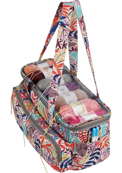 Turuncu Renk-A Stili Turuncu Renkli Örme Yün Yapraklı Çanta Taşınabilir Iplik Depolama Örgü Çanta Su Geçirmez Dikiş Saklama Çantası Satış (Yurt Dışından) fiyatları