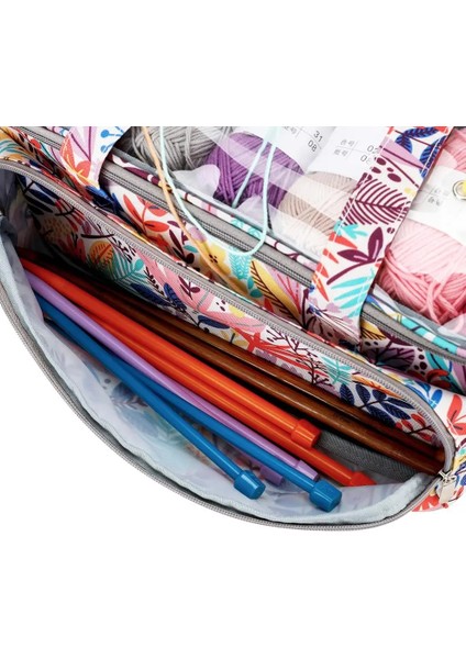 Turuncu Renk-A Stili Turuncu Renkli Örme Yün Yapraklı Çanta Taşınabilir Iplik Depolama Örgü Çanta Su Geçirmez Dikiş Saklama Çantası Satış (Yurt Dışından) modelleri