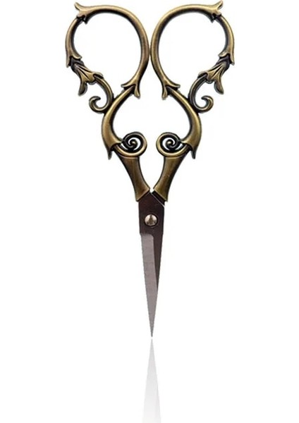 Bronz Tarzı Paslanmaz Çelik Vintage Terzi Ors Çiçek Dikiş Retro Nakış Ors Kısa Kumaş Kesici Iplik Makası (Yurt Dışından)