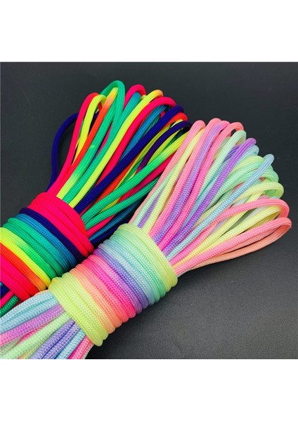 No.2 Tarzı 5 Yards 4mm Gökkuşağı Renkleri Kordon Halat Iıı 7 Strand Paraşüt Kordon Halat Tırmanma Kampı Hayatta Kalma Ekipmanları Paracord Bilezik (Yurt Dışından) fiyatları