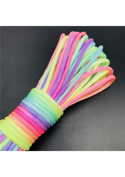 No.2 Tarzı 5 Yards 4mm Gökkuşağı Renkleri Kordon Halat Iıı 7 Strand Paraşüt Kordon Halat Tırmanma Kampı Hayatta Kalma Ekipmanları Paracord Bilezik (Yurt Dışından) modelleri