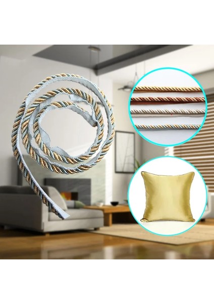 Kahverengi Tarzı 1 M Örgülü Makrome Kordon Trim Bandı Ev Dekorasyon Trim Dikiş Dantel G Kavisli Yastık Kanat Altın Halat Giyim Aksesuarları (Yurt Dışından) fiyatları