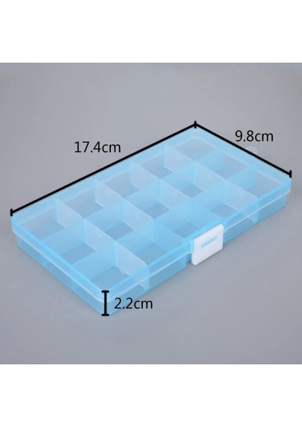 Pembe Beyaz Tarzı 15 Izgaralar Şeffaf Dikiş Aksesuarları Saklama Kutusu Boncuklardüğme Çıkarılabilir Bölücüler ile Yapay Elmas Depolama Organizatör Kutusu (Yurt Dışından) indirimleri